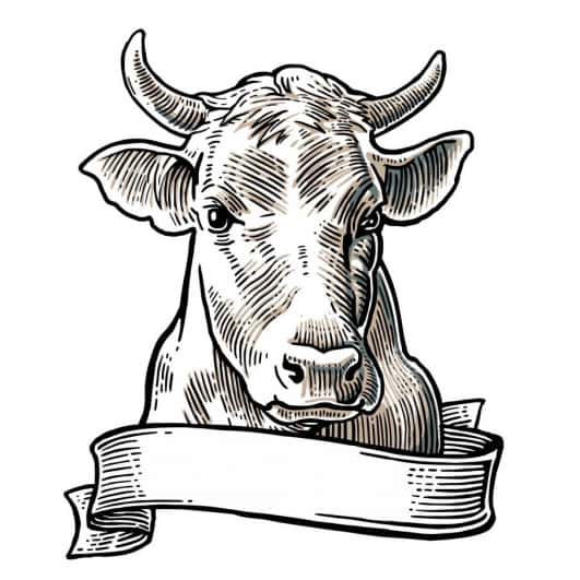 cow's potrait illustration